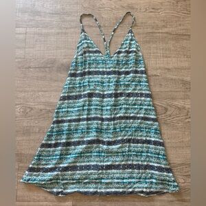 NWT Roxy Blue, Black & White Tie Dye Patterned Dress Size S